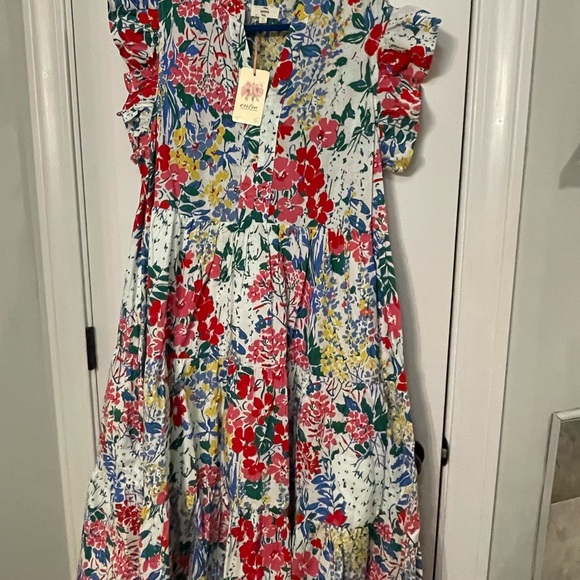Entro Colorful Floral Maxi Dress - Picture 2 of 4